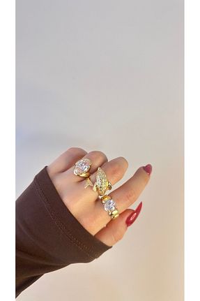 انگشتر جواهر سفید زنانه MODA - کد 917269806