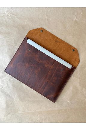 کیف لپ تاپ و مدارک قهوه ای زنانه چرم خالص ALESTA LEATHER - کد 848193288