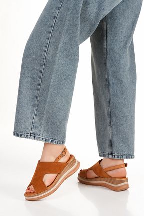 صندل قهوه ای زنانه پاشنه ضخیم PASSAGE SHOES - کد 917284451