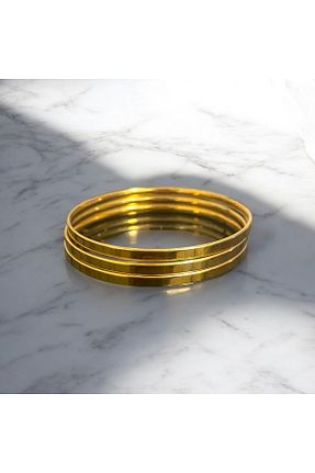 دستبند استیل (فولاد) زرد زنانه استیل ضد زنگ IDORIA - کد 917325396