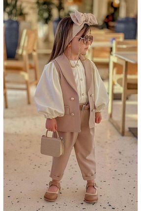 ست بالاتنه و پائین تنه قهوه ای بچه گانه بافتنی Eybabykids - کد 920522434