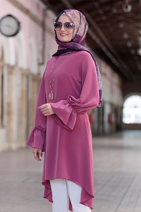 ست بالاتنه و پائین تنه حجاب صورتی زنانه رگولار AHUNUR Tesettürde Mutluluk - کد 917359950