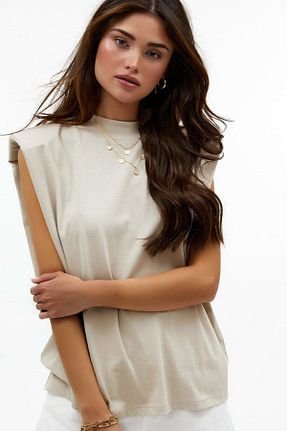بلوز بژ زنانه ساده CoolLook - کد 917359598