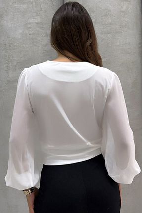 بلوز سفید زنانه ساده CoolLook - کد 917359890