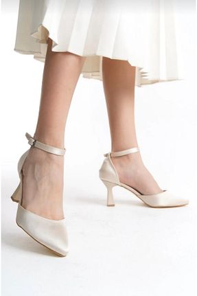 کفش مجلسی بژ زنانه پاشنه نازک LARİNA SHOES - کد 917360161