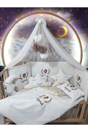 ست لحاف و روکش لحاف و روکش بالش کودک و نوزاد قهوه ای پنبه ای Baby Clime - کد 832243169