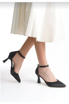 کفش مجلسی مشکی زنانه پاشنه نازک FİYANA SHOES - کد 917360866