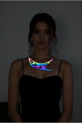 چوکر رنگی چرم مصنوعی Angels Passion - کد 917378105