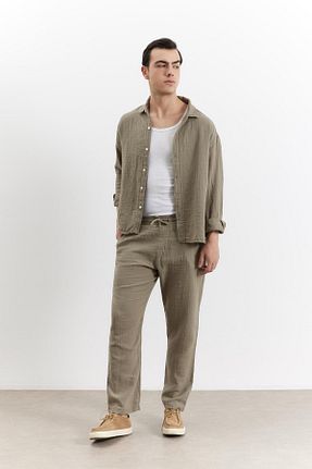 پیراهن خاکی مردانه اورسایز NGR - کد 917390297