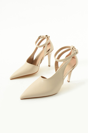 کفش پاشنه بلند کلاسیک بژ زنانه پاشنه نازک Gökçe Shoes - کد 917396273