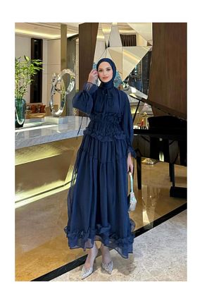 لباس سرمه ای زنانه بافت FUSHYA - کد 920529955