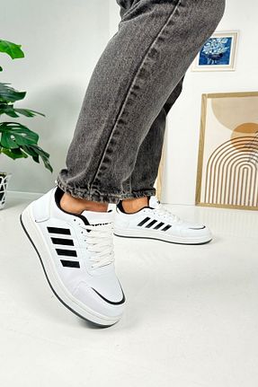 کفش اسنیکر سفید مردانه بند دار Nstil - کد 863331417