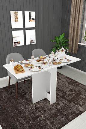 میز آشپزخانه سفید MDF Asra Trend - کد 917408362