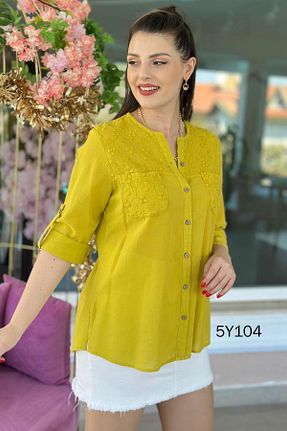 پیراهن زرد زنانه رگولار İnce Topuk - کد 917401135