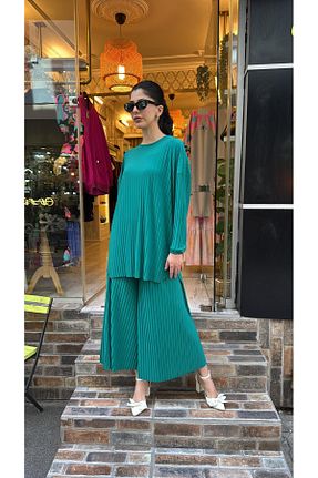 ست بالاتنه و پائین تنه آبی زنانه بافتنی ceren irem boutique - کد 917433555