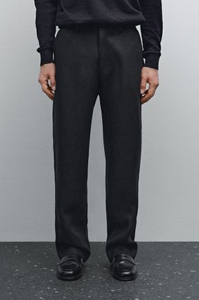 شلوار مشکی مردانه کتان Massimo Dutti - کد 917447677