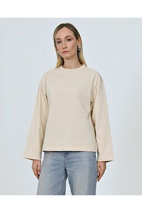 تیشرت بژ زنانه اورسایز BEC