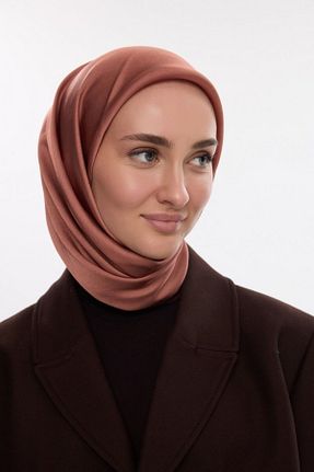 روسری قهوه ای ساتن cs camellia scarf - کد 917437102