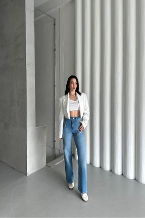 شلوار جین آبی زنانه پاچه گشاد XRAY JEANS - کد 917443023