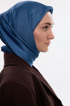 روسری سرمه ای ساتن cs camellia scarf - کد 917437108