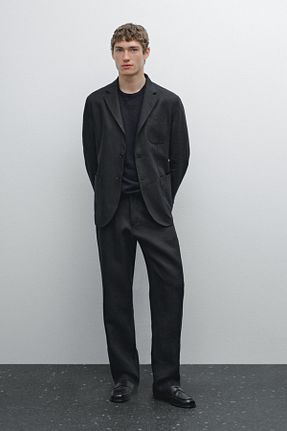 شلوار مشکی مردانه کتان Massimo Dutti - کد 917447677