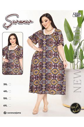 لباس سایز بزرگ رنگی زنانه بافت şuranur - کد 906445005
