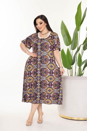 لباس سایز بزرگ رنگی زنانه بافت şuranur - کد 906445005