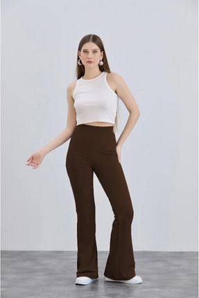 شلوار قهوه ای زنانه لیکرا Reçel - کد 917462076