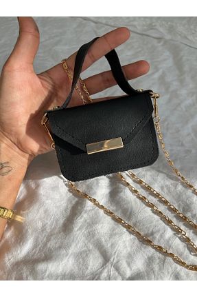 کیف دوشی مشکی زنانه چرم مصنوعی ESNEVA - کد 917452393