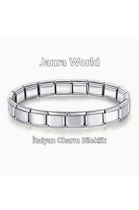 دستبند استیل (فولاد) متالیک زنانه استیل ضد زنگ JANRA WORLD - کد 902398045