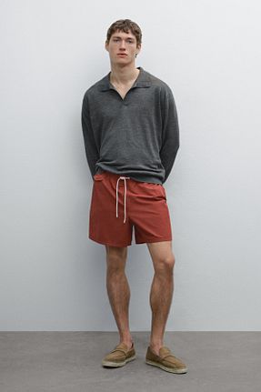 مایو قرمز مردانه پلی آمید Massimo Dutti - کد 920482824