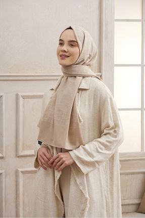 شال بژ زنانه پنبه پلی استر ARMANDA - کد 917479714
