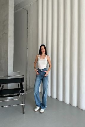 شلوار جین آبی زنانه پاچه گشاد XRAY JEANS - کد 917467729