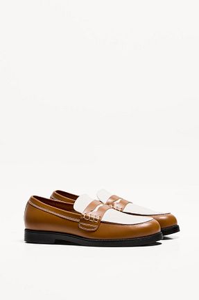 کفش لوفر قهوه ای مردانه پلی اورتان Bershka - کد 917878414