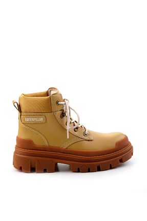 بوت / نیم بوت طوسی زنانه چرم خالص Caterpillar - کد 871448726