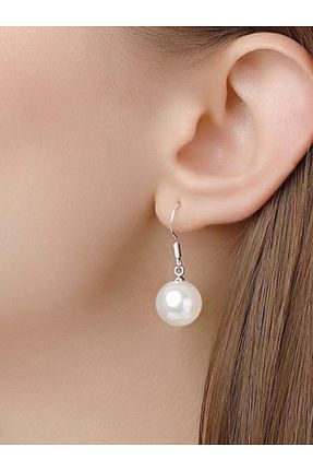گوشواره مروارید سفید مروارید فرهنگی bymissmücevherat - کد 742286583
