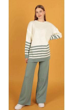 ست بالاتنه و پائین تنه فیروزه ای زنانه تریکو Kaktüs - کد 917538937
