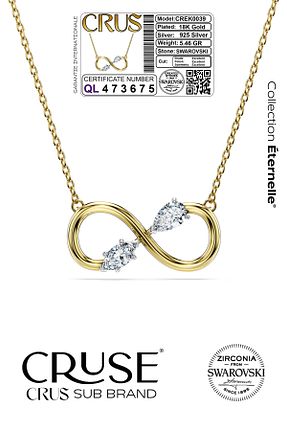 گردنبند نقره زرد زنانه 925 عیار Cruse - کد 903859358