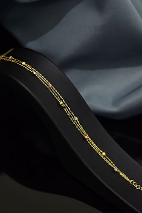دستبند نقره طلائی زنانه 925 عیار Papatya Silver - کد 349743876