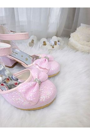 کفش مجلسی صورتی بچه گانه پاشنه ضخیم PATİK BEBE - کد 827137931