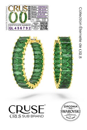 گوشواره نقره طوسی زنانه 925 عیار Cruse - کد 897003742