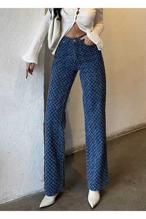 شلوار جین آبی زنانه پاچه گشاد Swet Shop Jeans - کد 899326685