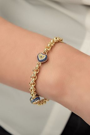 دستبند نقره طلائی زنانه 925 عیار Papatya Silver - کد 33532148