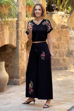 شلوار مشکی زنانه بافتنی Nevin Kaya Moda - کد 917632040