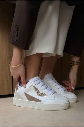 کفش اسنیکر سفید زنانه بند دار Mupa Shoes - کد 917615198