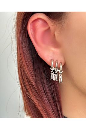 گوشواره استیل (فولاد) طوسی استیل (فولاد) Tasarım - کد 917629407