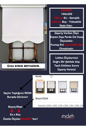 پرده کشوئی سفید کلاسیک Stor ESDEH - کد 376171406