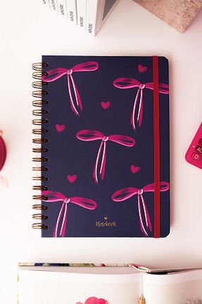 دفتر سرمه ای Sert Matt Notebook - کد 917633928