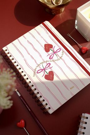 دفتر قرمز Sert Matt Notebook - کد 917633877