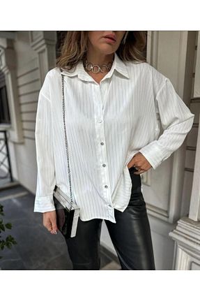 پیراهن سفید زنانه رگولار Butik - کد 850124901